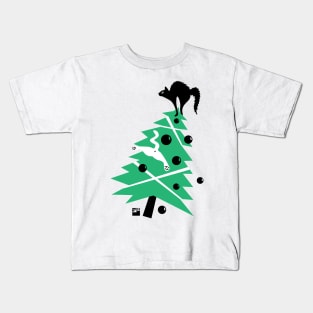 Angry Animals - Catmas tree Kids T-Shirt